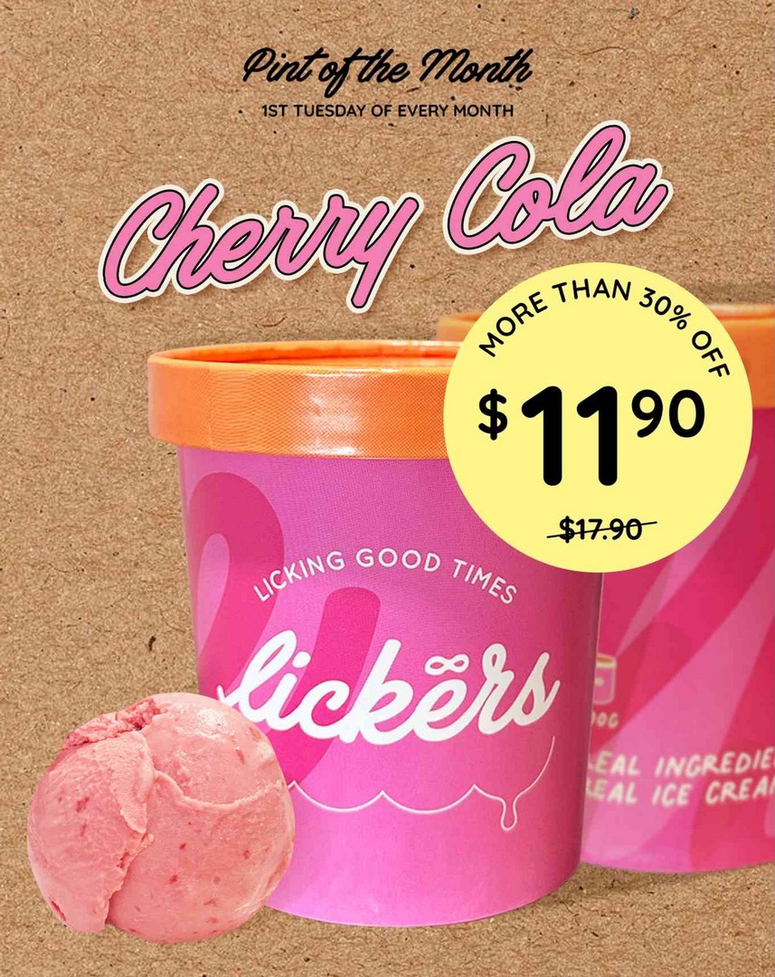 Lickers-Cherry-Cola-Pint-of-the-Month-Promotion-–-More-Than-30-Off 3 November 2026: Lickers Cherry Cola Pint of the Month Promotion – More Than 30% Off at 8 Singapore Locations
