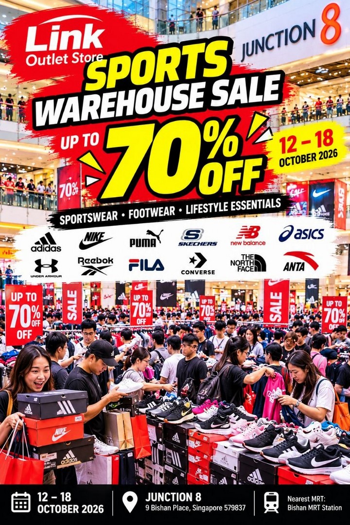 Link-Outlet-Store-Sports-Warehouse-Sale-with-Up-to-70-OFF-1 12-18 October 2026: Link Outlet Store: Sports Warehouse Sale with Up to 70% OFF at Junction 8 Singapore