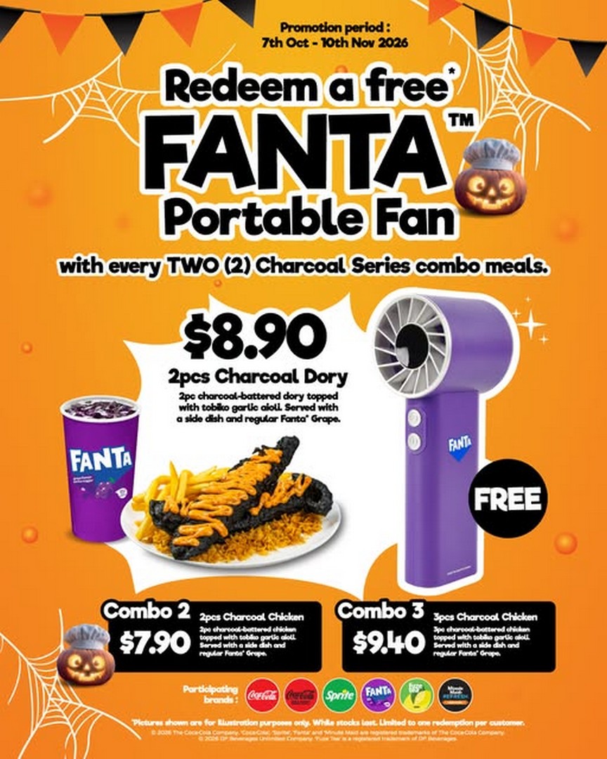 Long-John-Silvers-Singapore-Get-a-FREE-Fanta-Portable-Fan 7 October-10 November 2026: Long John Silver’s Singapore: Get a FREE Fanta Portable Fan with Two Charcoal Series Combo Meals Promotion