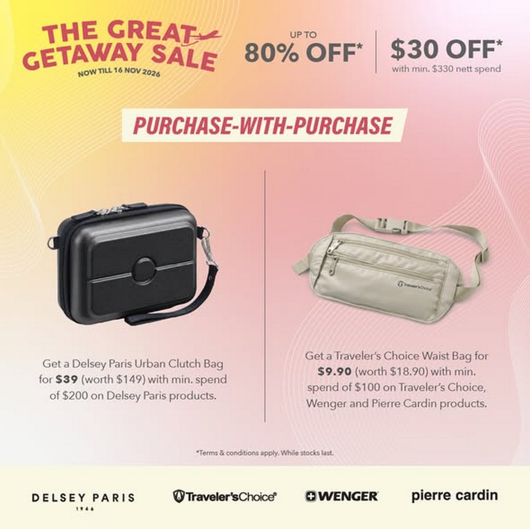 METRO-Singapore-Great-Getaway-Sale-–-Up-to-80-Off-1 29 October–16 November 2026: METRO Singapore Great Getaway Sale – Up to 80% Off Luggage, Suitcases from $59 and Exclusive Delsey Paris Bag Deal
