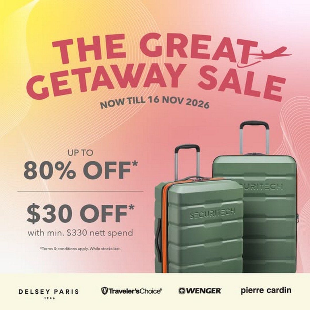 METRO-Singapore-Great-Getaway-Sale-–-Up-to-80-Off 29 October–16 November 2026: METRO Singapore Great Getaway Sale – Up to 80% Off Luggage, Suitcases from $59 and Exclusive Delsey Paris Bag Deal