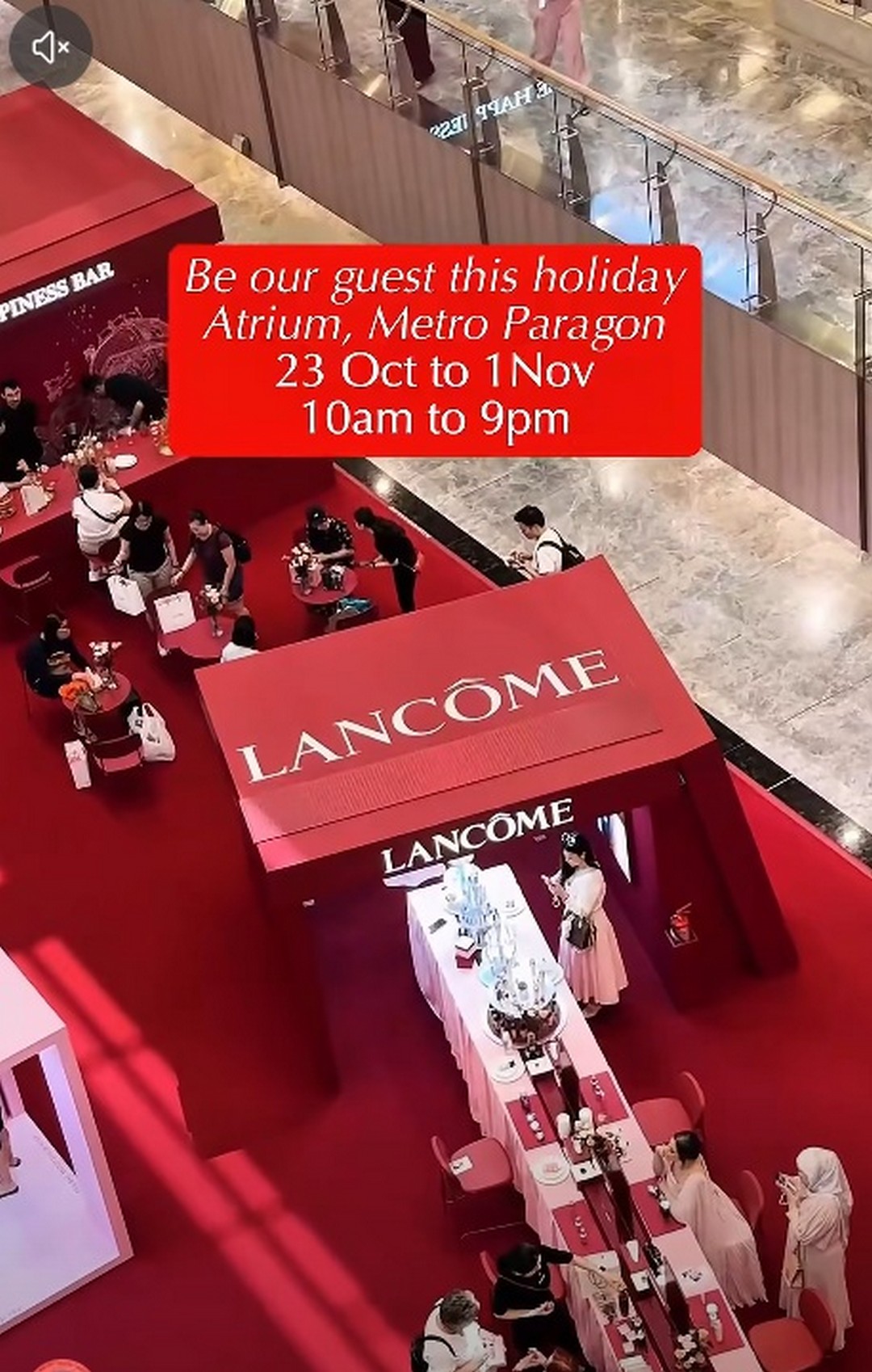 METRO-Singapore-Lancome-Holiday-Table-Promotion 23 October–1 November 2026: METRO Singapore Lancôme Holiday Table Promotion at Paragon Atrium with Personalised Consultations, Purchase Gifts and $50 Off with CIMB Credit Cards
