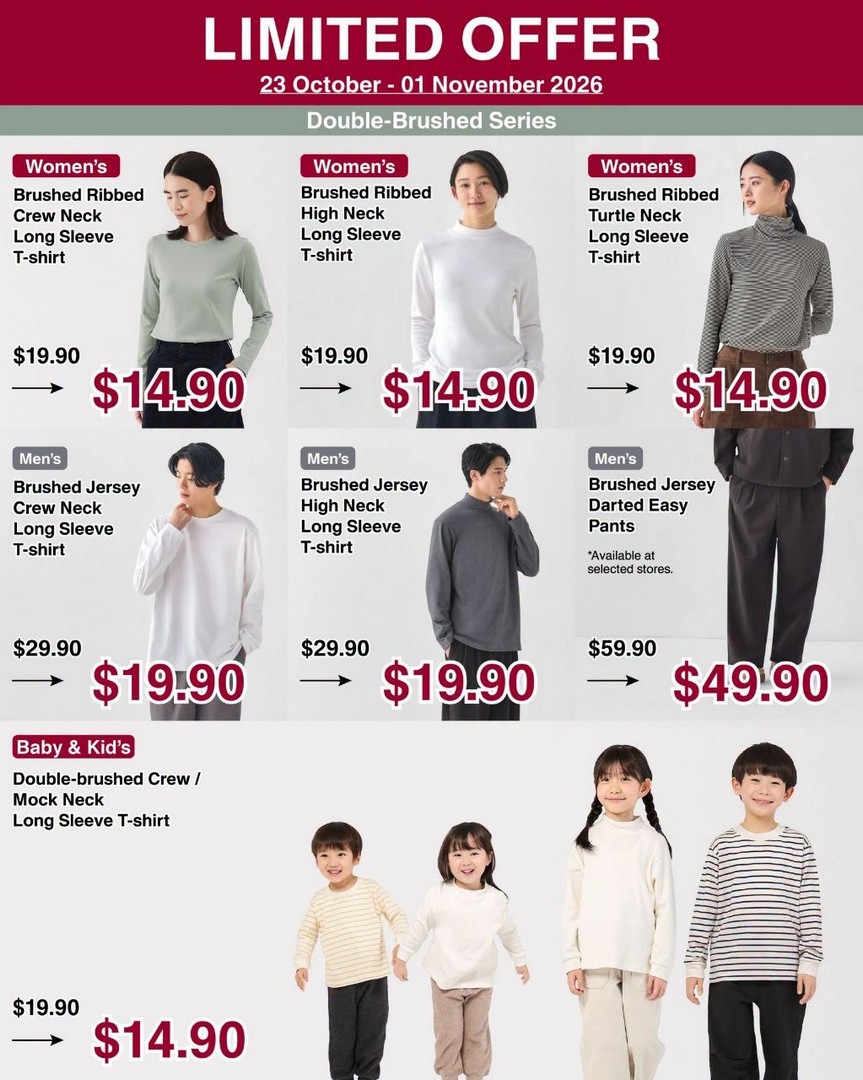 MUJI-Singapore-Limited-Time-Sale-–-Apparel-from-14.90-2 23 October–1 November 2026: MUJI Singapore Limited-Time Sale – Apparel from $14.90, Fleece Wear, 30% Off Towels & Suitcase Deals