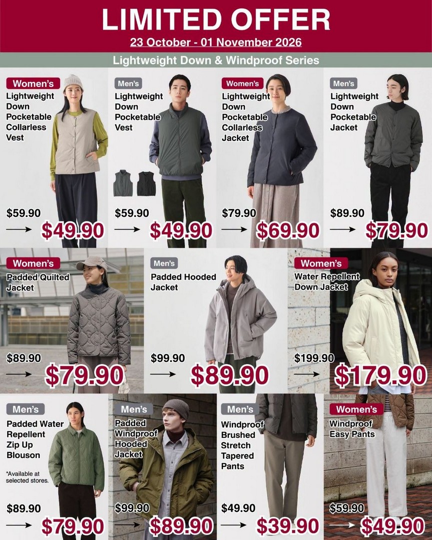 MUJI-Singapore-Limited-Time-Sale-–-Apparel-from-14.90-4 23 October–1 November 2026: MUJI Singapore Limited-Time Sale – Apparel from $14.90, Fleece Wear, 30% Off Towels & Suitcase Deals