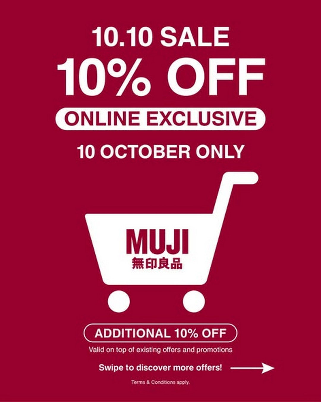 MUJI-Singapore-One-Day-10.10-Online-Sale 10 October 2026: MUJI Singapore: One-Day 10.10 Online Sale Promotion with 10% Off Sitewide, Extra Savings on Promotional Items and an Additional First-Order Coupon
