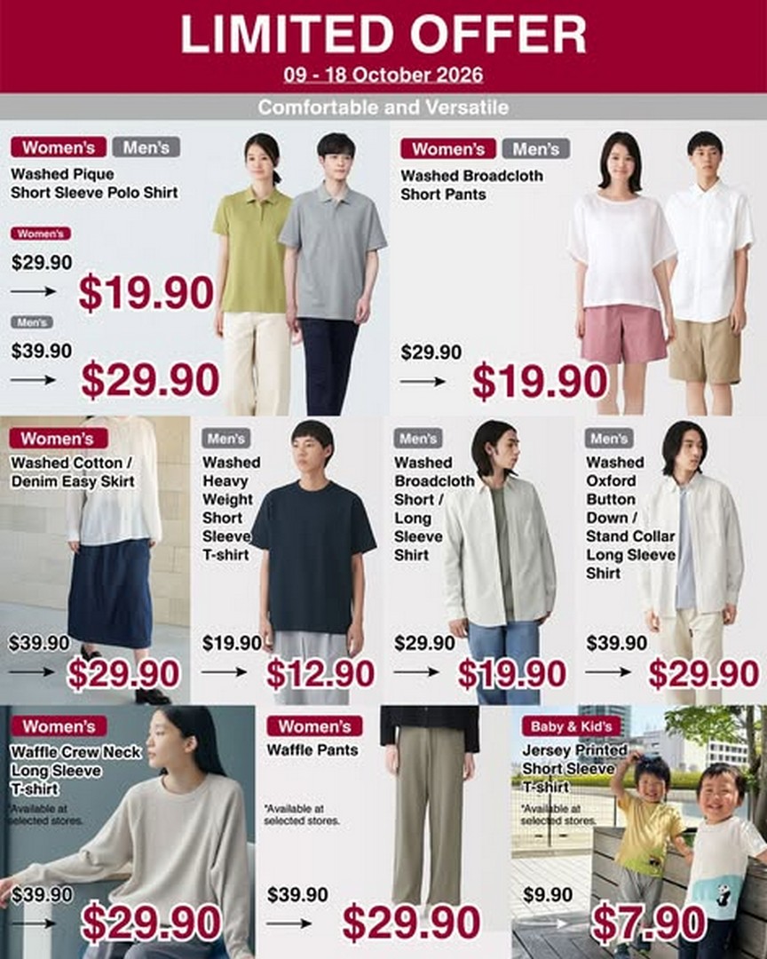 MUJI-Singapore-Special-Price-Promotion-on-Jersey-T-shirts-2 9-18 October 2026: MUJI Singapore: Special Price Promotion on Jersey T-shirts, Flannel Pyjamas, Home Storage Essentials and Cacao Truffles – In-Store and Online Deals