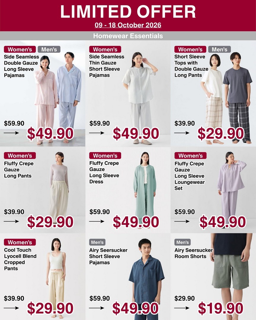 MUJI-Singapore-Special-Price-Promotion-on-Jersey-T-shirts-5 9-18 October 2026: MUJI Singapore: Special Price Promotion on Jersey T-shirts, Flannel Pyjamas, Home Storage Essentials and Cacao Truffles – In-Store and Online Deals