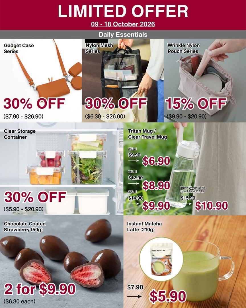 MUJI-Singapore-Special-Price-Promotion-on-Jersey-T-shirts-9 9-18 October 2026: MUJI Singapore: Special Price Promotion on Jersey T-shirts, Flannel Pyjamas, Home Storage Essentials and Cacao Truffles – In-Store and Online Deals