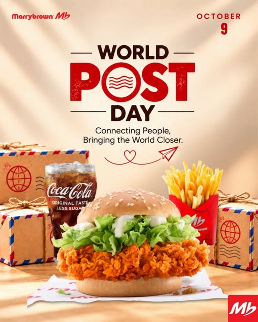 Marrybrown-Singapore-World-Post-Day-Promotion-–-Share-Happiness 9 October 2026: Marrybrown Singapore: World Post Day Promotion – Share Happiness with Crispy Chicken Burgers, Golden Fries and Coca-Cola