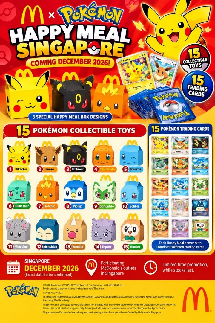 McDonalds-Singapore-Pokemon-Happy-Meal-Promotion-3-1 December 2026 onwards: McDonald's Singapore Pokémon Happy Meal Promotion – 15 Collectible Pokémon Toys, Trading Cards & Special Happy Meal Designs