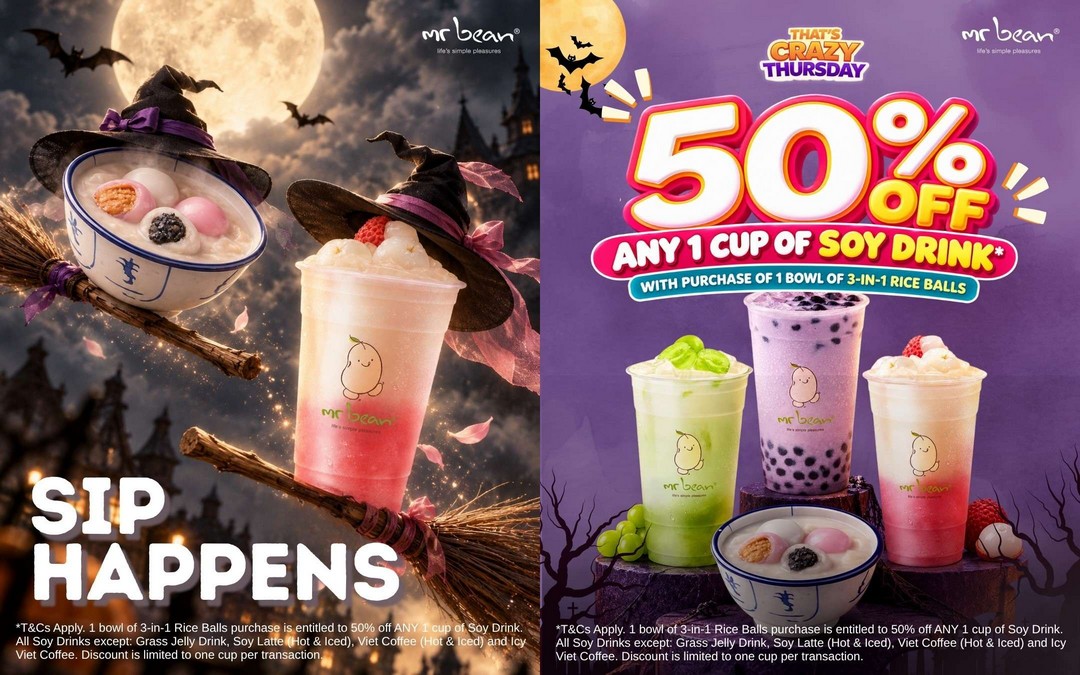Mr-Bean-50-Off-Soy-Drink-Promotion-When-You-Buy-3-in-1-Rice-Balls 29 October 2026: Mr Bean 50% Off Soy Drink Promotion When You Buy 3-in-1 Rice Balls for One Day Only