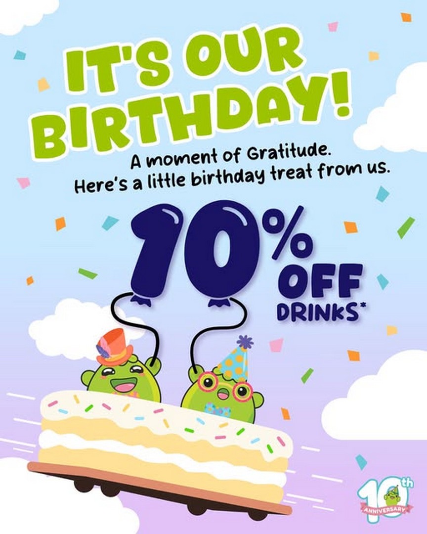 Mr-Coconut-Singapore-10th-Anniversary-Promotion 21 October 2026: Mr Coconut Singapore: 10th Anniversary Promotion – Enjoy 10% OFF Regular Drinks at All Mr Coconut and Mr Coconut Go Outlets