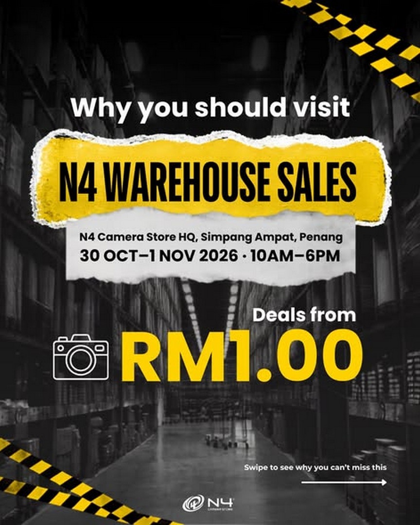 N4-Camera-Store-Warehouse-Sale-with-Up-to-70-Off 30 October-1 November 2026: N4 Camera Store: Warehouse Sale with Up to 70% Off Cameras, Gadgets, Studio Equipment and Home Appliances at Simpang Ampat, Penang