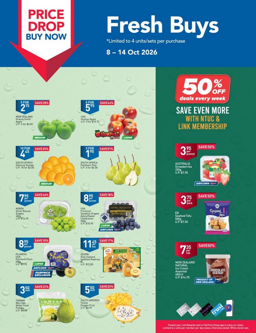 NTUC-FairPrice-Fresh-Buys-Weekly-Promotion-–-Up-to-51-Off-Fruits 8-14 October 2026: NTUC FairPrice: Fresh Buys Weekly Promotion – Up to 51% Off Fruits, Fresh Produce & Member Deals