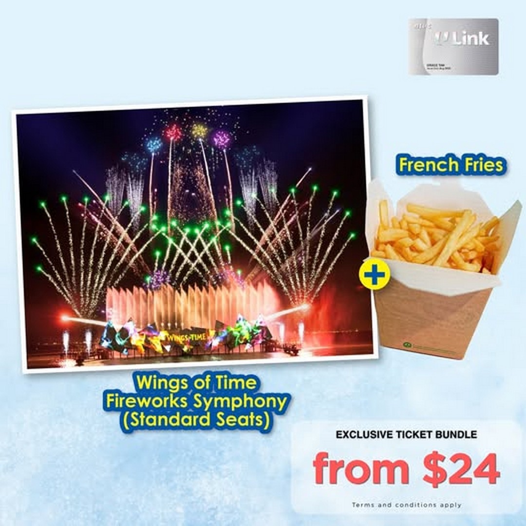 NTUC-Membership-Exclusive-Wings-of-Time-Fireworks-Symphony 12 October 2026 onwards: NTUC Membership: Exclusive Wings of Time Fireworks Symphony Bundle from $24 – Sentosa Night Show Promotion with Snack and Complimentary Admission Tips