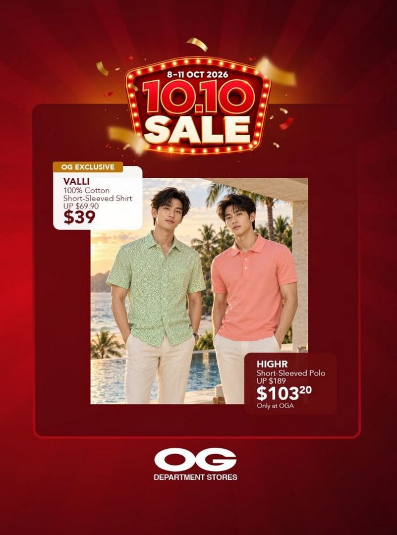 OG-Department-Stores-10.10-Sale-–-20-Off-Storewide-Plus-Extra-5-2 8-11 October 2026: OG Department Stores: 10.10 Sale – 20% Off Storewide Plus Extra 5% for OG Gold Members on Fashion, Luggage, Cookware & Home Essentials