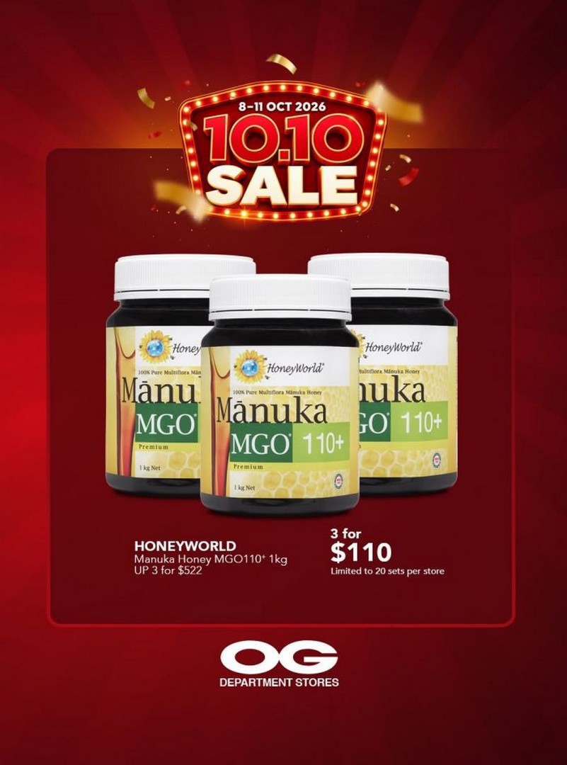 OG-Department-Stores-10.10-Sale-–-20-Off-Storewide-Plus-Extra-5-8 8-11 October 2026: OG Department Stores: 10.10 Sale – 20% Off Storewide Plus Extra 5% for OG Gold Members on Fashion, Luggage, Cookware & Home Essentials