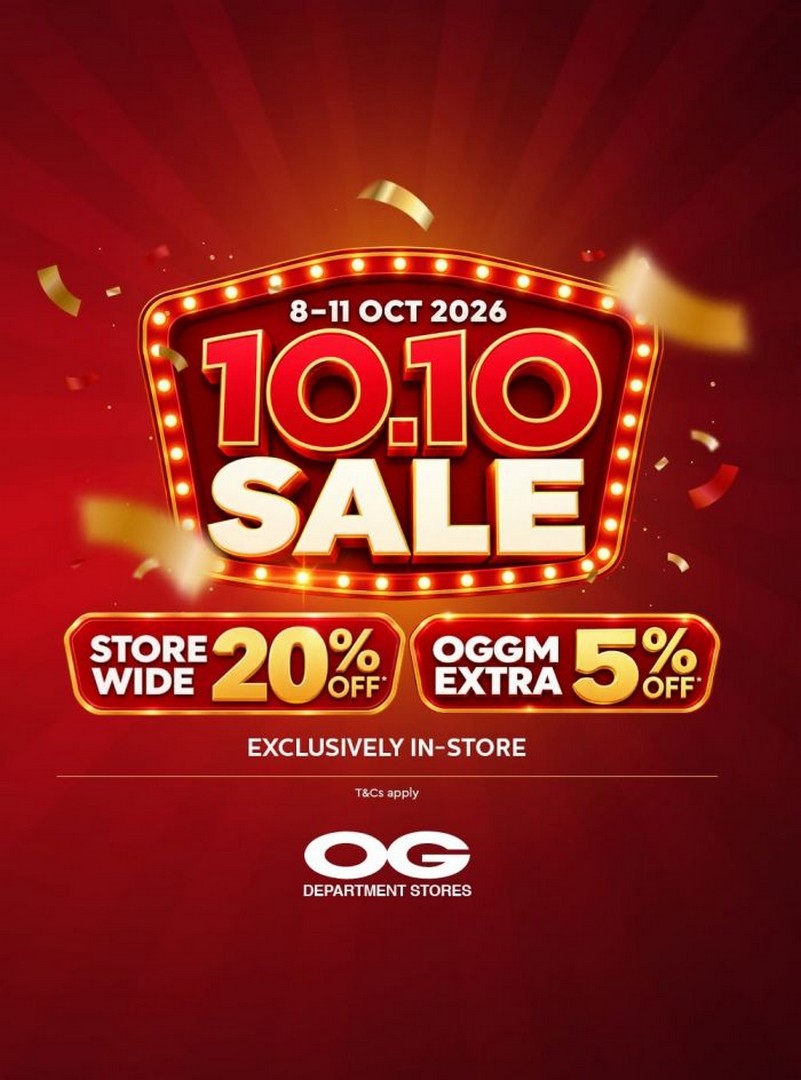 OG-Department-Stores-10.10-Sale-–-20-Off-Storewide-Plus-Extra-5 8-11 October 2026: OG Department Stores: 10.10 Sale – 20% Off Storewide Plus Extra 5% for OG Gold Members on Fashion, Luggage, Cookware & Home Essentials