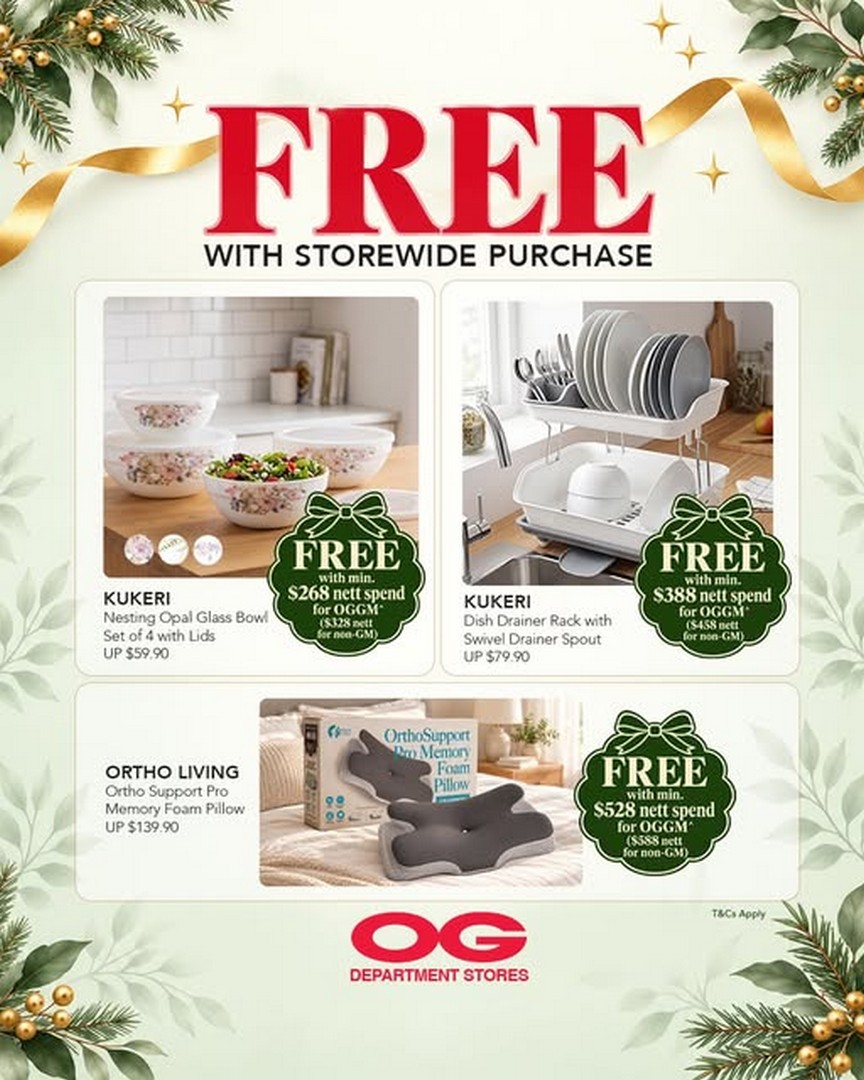 OG-Singapore-Christmas-Promotion Now Till 27 December 2026: OG Singapore Christmas Promotion – Get FREE Gifts with Minimum Storewide Spend at OG Albert and OG People's Park