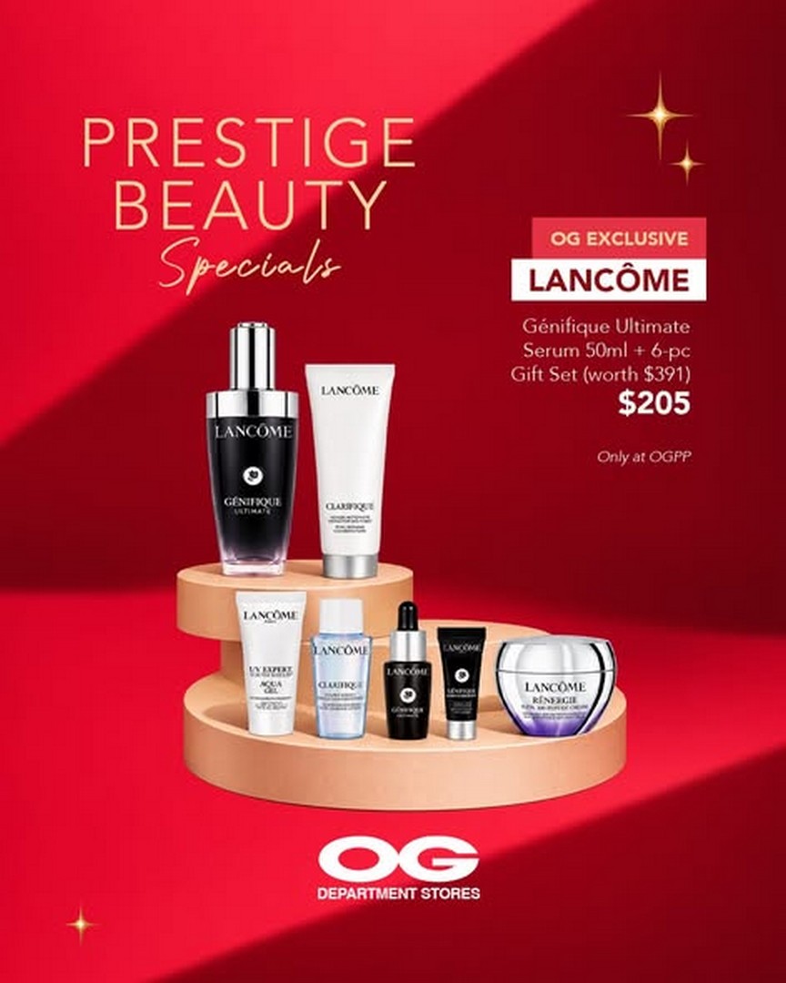 OG-Singapore-Festive-Beauty-Promotion-2 Now Till 4 November 2026: OG Singapore Festive Beauty Promotion – Get $20 Off $150 or $50 Off $300 and Enjoy Exclusive Estée Lauder, Lancôme & Shiseido Beauty Sets at OG Albert, OG People's Park and Online
