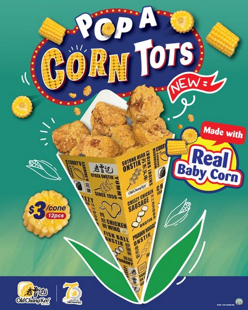Old-Chang-Kee-Singapore-Pop-A-Corn-Tots-Promotion-2 Now till 31 October 2026: Old Chang Kee Singapore: Pop A Corn Tots Promotion – Enjoy 12 Crunchy Baby Corn Tots for Just $3 at Sengkang Grand Mall