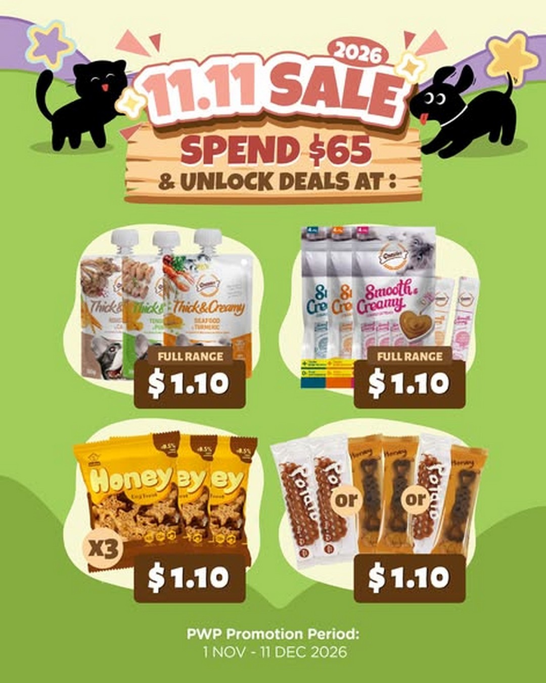 Pets-Station-November-Promotion-–-Spend-65-to-Unlock-Special-3 1 November-11 December 2026: Pets' Station November Promotion – Spend $65 to Unlock Special Deals from Just $1.10 or $11 In-Store