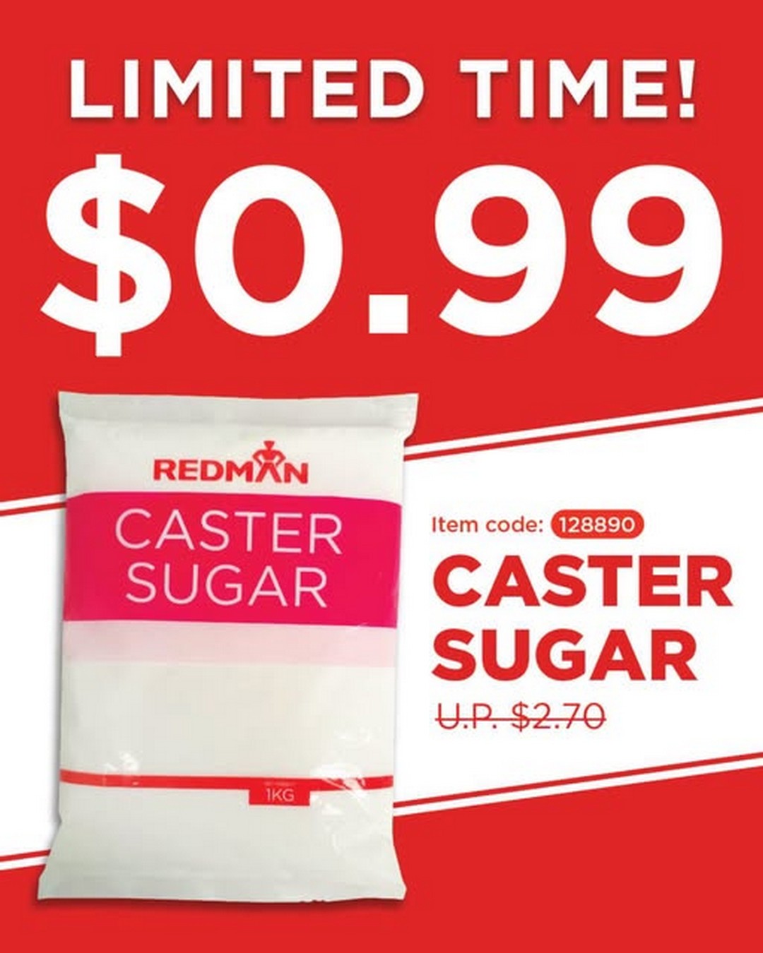 Phoon-Huat-RedMan-RedMan-Caster-Sugar-1kg-Promotion 10 October 2026 onwards: Phoon Huat & RedMan: RedMan Caster Sugar 1kg Promotion at Just $0.99, Down from $2.70 – Limited-Time Baking Bargain in Singapore