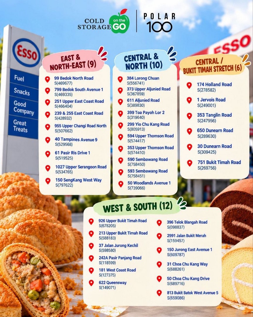 Polar-Puffs-Cakes-Bakery-Treats-Return-to-Selected-Esso-Stations-3 15 October 2026 onwards: Polar Puffs & Cakes: Bakery Treats Return to Selected Esso Stations in Singapore – Curry Puffs, Cakes and More