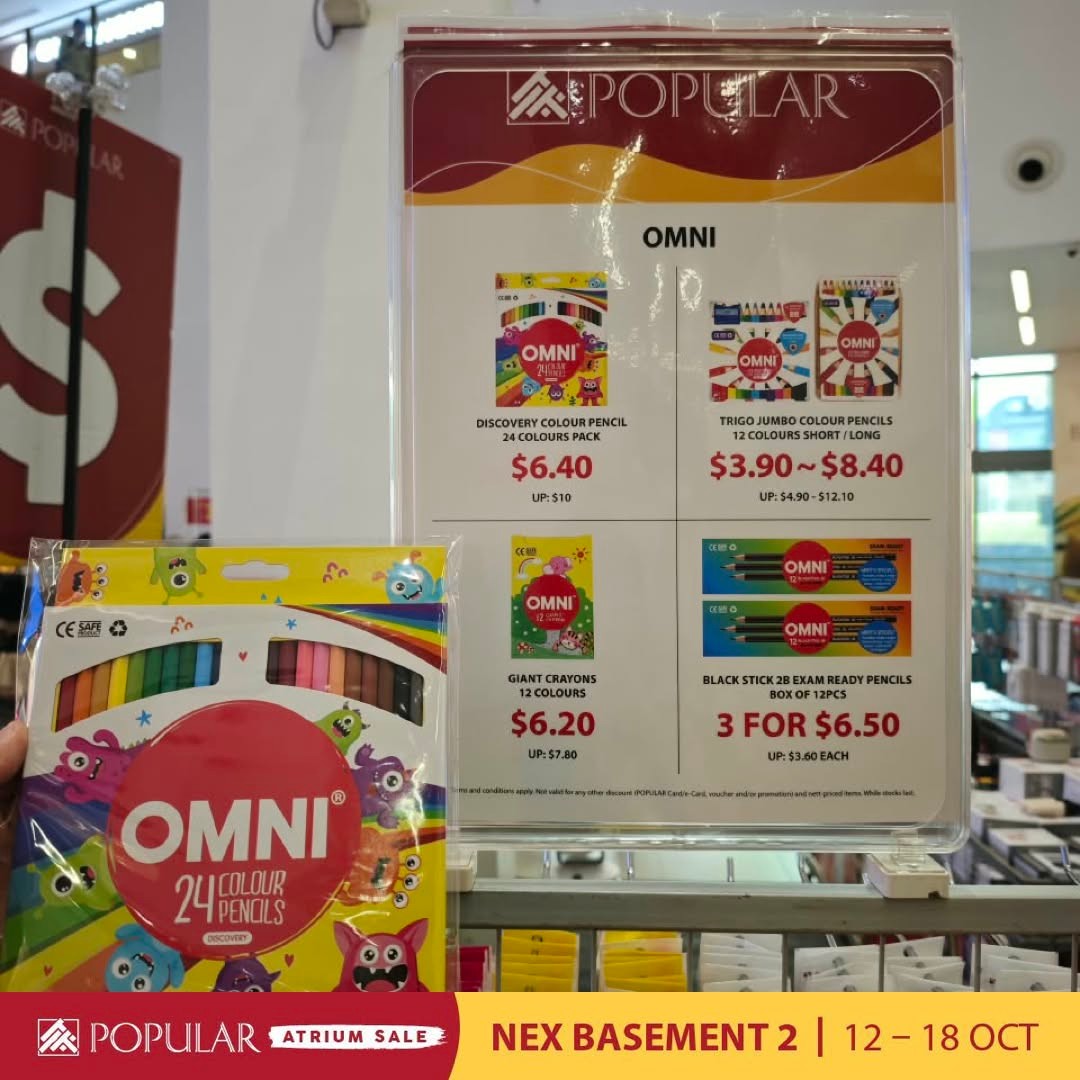 Popular-Bookstore-Singapore-Atrium-Sale-Promotion-at-NEX-4 Now Till 18 October 2026: Popular Bookstore Singapore: Atrium Sale Promotion at NEX with Up to 70% Off Books, Stationery and More