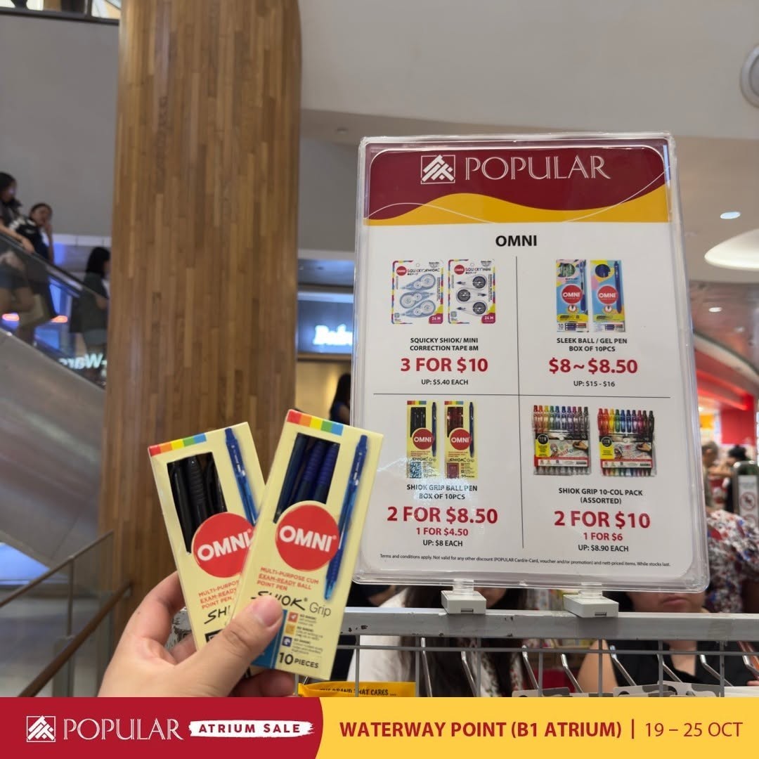 Popular-Bookstore-Singapore-Atrium-Sale-at-Waterway-Point-20 Now Till 25 October 2026: Popular Bookstore Singapore Atrium Sale at Waterway Point – Up to 70% Off Books, Stationery and More at B1 Atrium