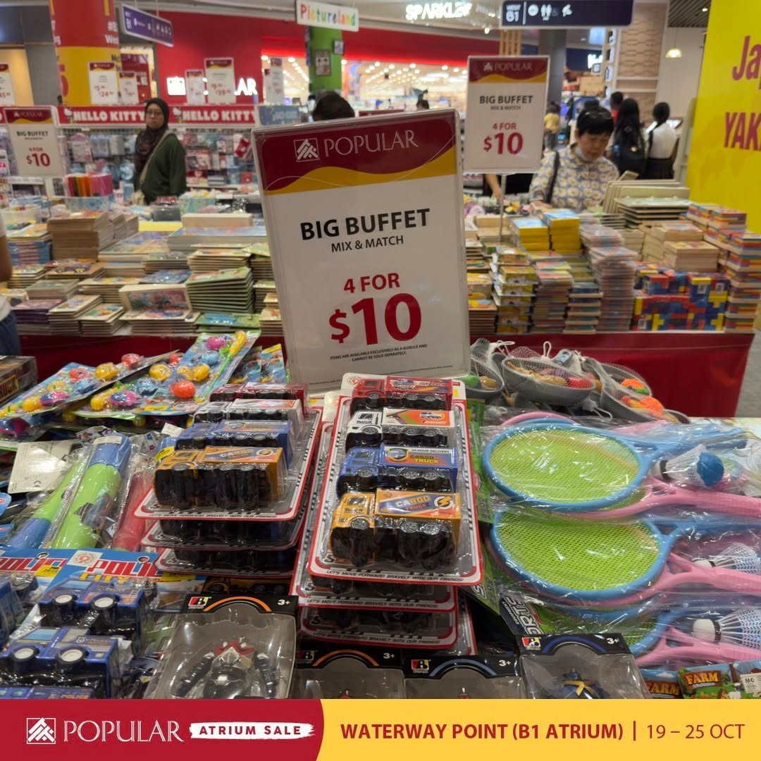 Popular-Bookstore-Singapore-Atrium-Sale-at-Waterway-Point-4 Now Till 25 October 2026: Popular Bookstore Singapore Atrium Sale at Waterway Point – Up to 70% Off Books, Stationery and More at B1 Atrium
