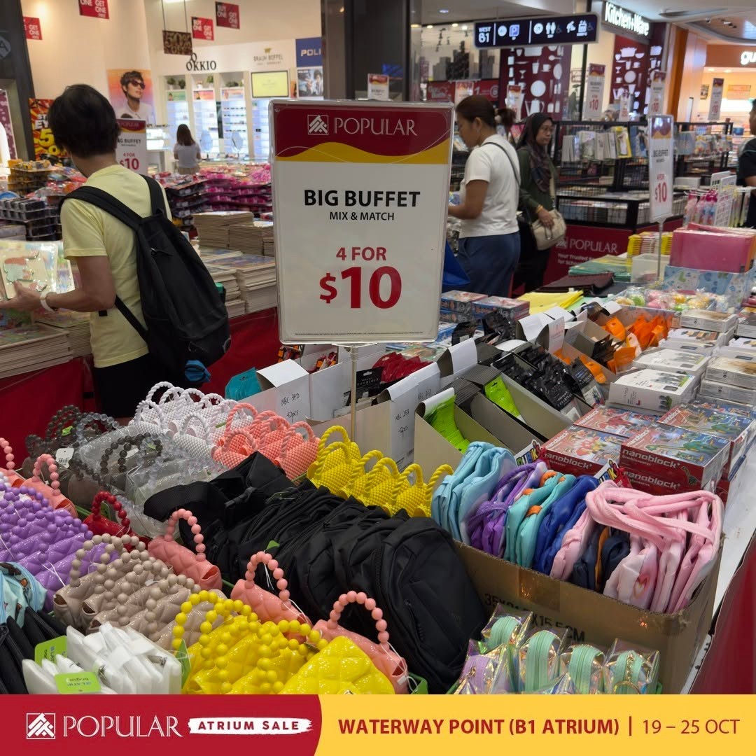 Popular-Bookstore-Singapore-Atrium-Sale-at-Waterway-Point-5 Now Till 25 October 2026: Popular Bookstore Singapore Atrium Sale at Waterway Point – Up to 70% Off Books, Stationery and More at B1 Atrium