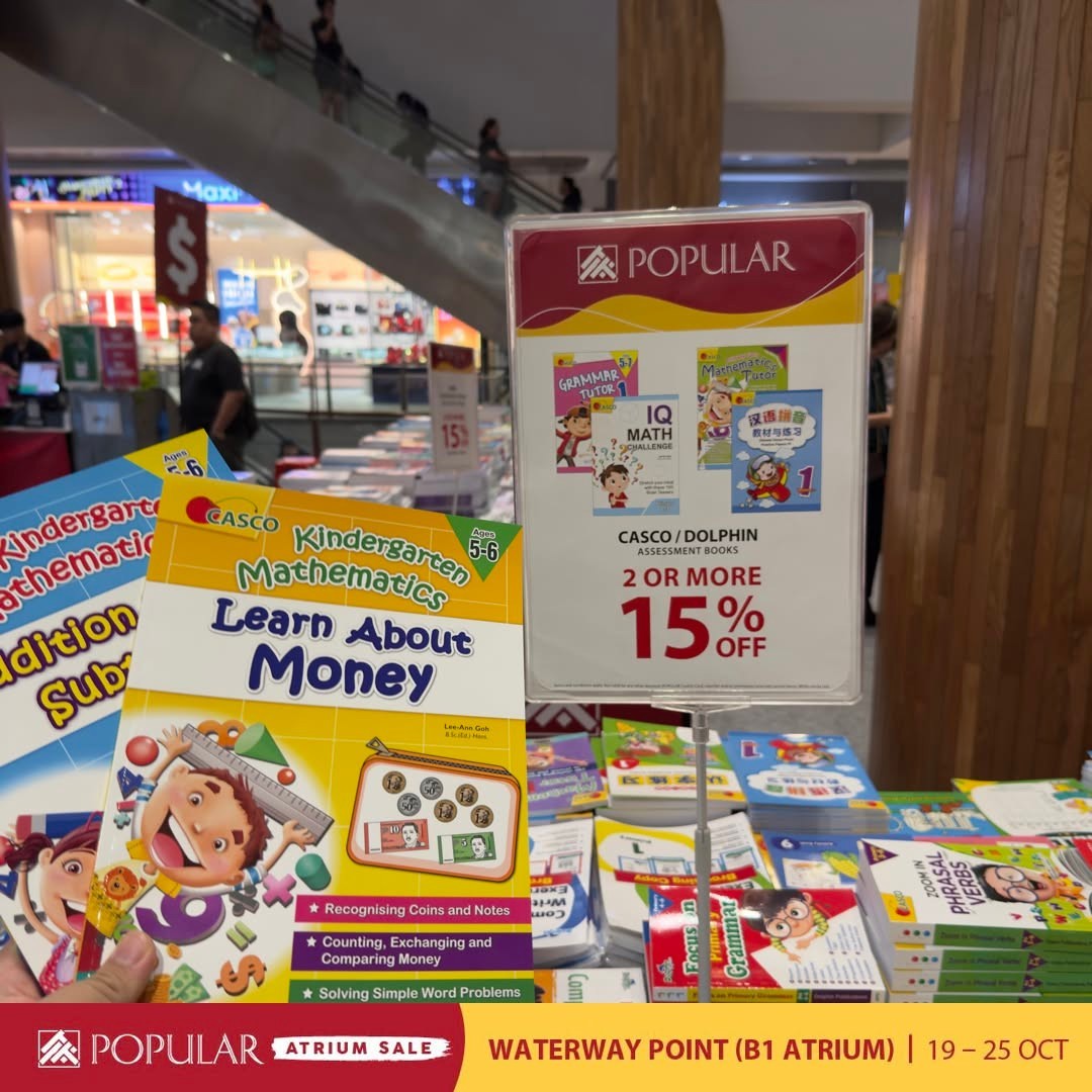 Popular-Bookstore-Singapore-Atrium-Sale-at-Waterway-Point-6 Now Till 25 October 2026: Popular Bookstore Singapore Atrium Sale at Waterway Point – Up to 70% Off Books, Stationery and More at B1 Atrium