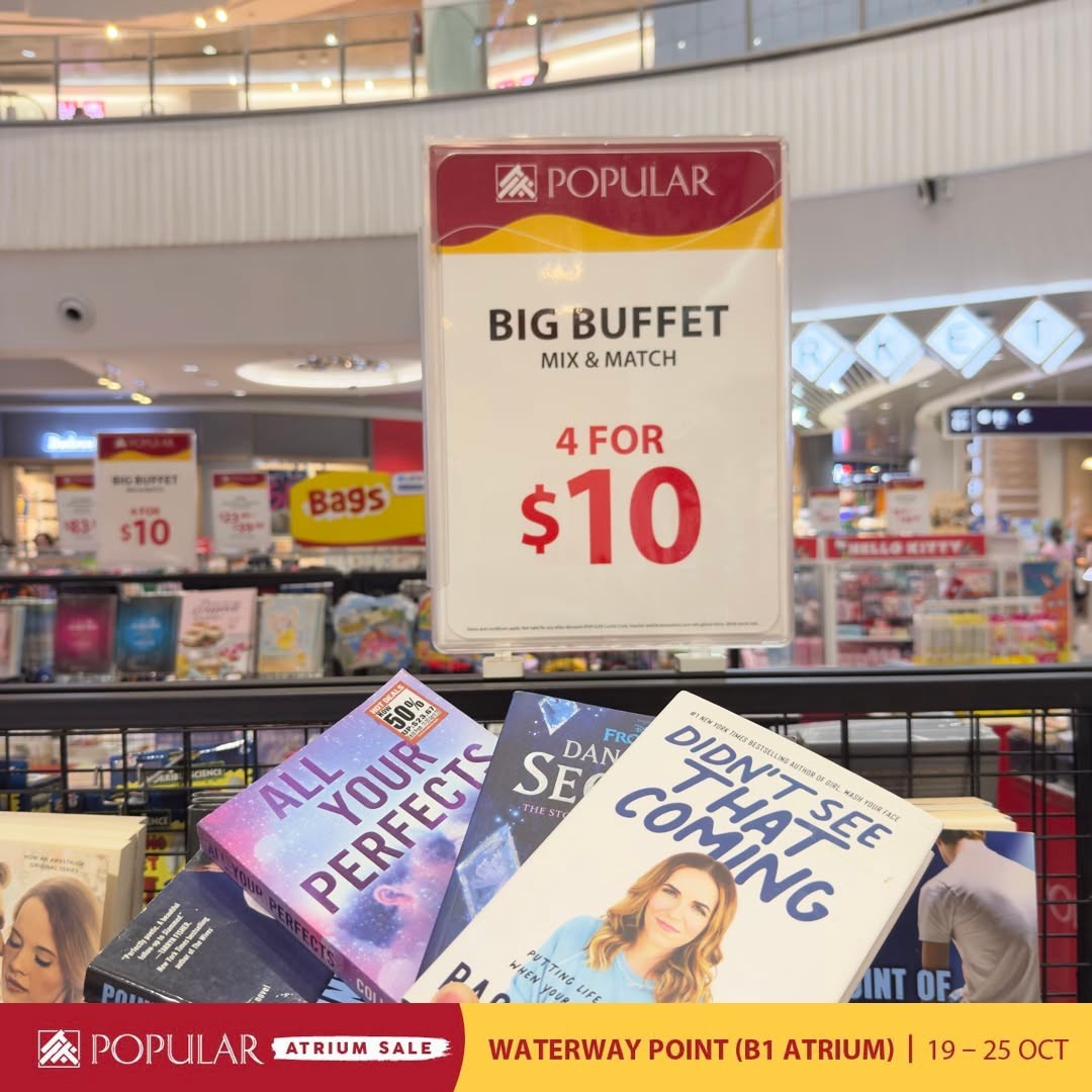Popular-Bookstore-Singapore-Atrium-Sale-at-Waterway-Point-7 Now Till 25 October 2026: Popular Bookstore Singapore Atrium Sale at Waterway Point – Up to 70% Off Books, Stationery and More at B1 Atrium