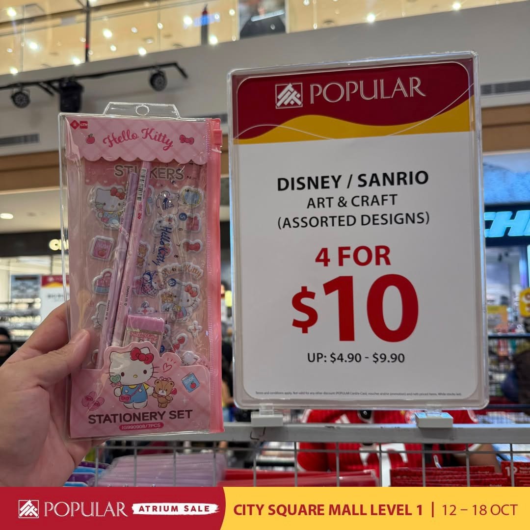 Popular-Bookstore-Singapore-Atrium-Sale-with-Up-to-70-Off-12 Now Till 18 October 2026: Popular Bookstore Singapore: Atrium Sale with Up to 70% Off Books, Stationery and More at City Square Mall