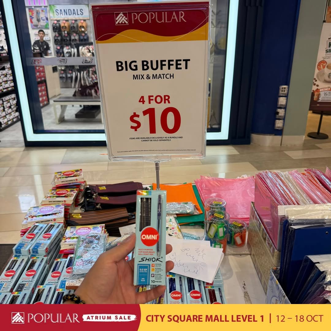 Popular-Bookstore-Singapore-Atrium-Sale-with-Up-to-70-Off-4 Now Till 18 October 2026: Popular Bookstore Singapore: Atrium Sale with Up to 70% Off Books, Stationery and More at City Square Mall