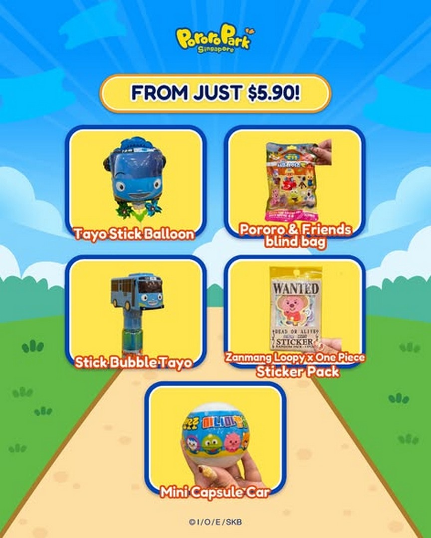 Pororo-Park-Singapore-Exclusive-Merchandise-from-5.90-with-Regular-1 Now till 31 October 2026: Pororo Park Singapore: Exclusive Merchandise from $5.90 with Regular Admission Ticket Promotion