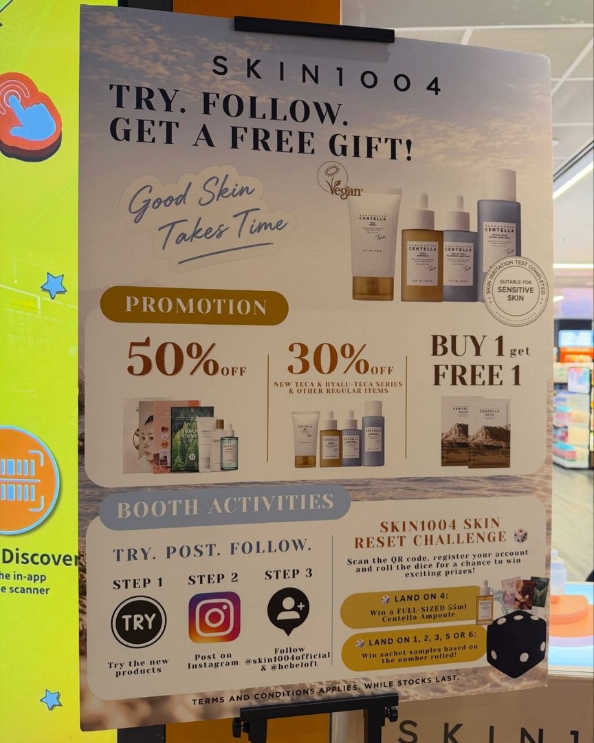 SKIN1004-Free-Skincare-Samples-Centella-Ampoule-Giveaway-2 26 October–1 November 2026: SKIN1004 Free Skincare Samples & Centella Ampoule Giveaway at Guardian Ngee Ann City, Orchard Road Singapore