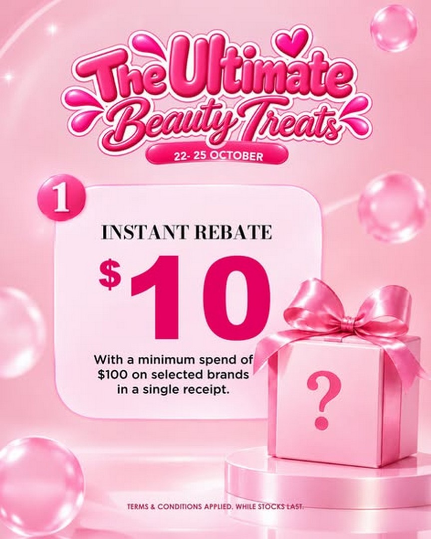 Sa-Sa-Singapore-Beauty-Shopping-Promotion-1 22–25 October 2026: Sa Sa Singapore Beauty Shopping Promotion – Get a $10 Instant Rebate, Free $5 Cash Voucher and Mystery Gift When Wearing Pink