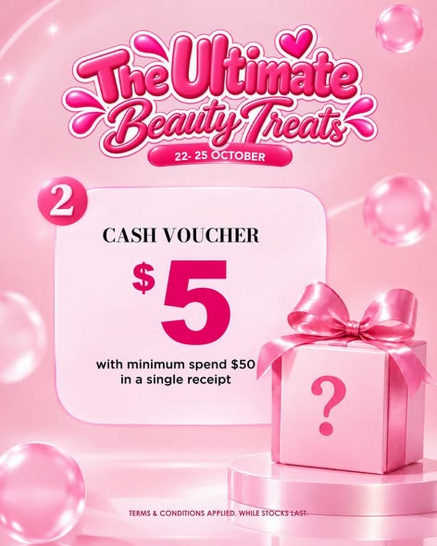 Sa-Sa-Singapore-Beauty-Shopping-Promotion-2 22–25 October 2026: Sa Sa Singapore Beauty Shopping Promotion – Get a $10 Instant Rebate, Free $5 Cash Voucher and Mystery Gift When Wearing Pink