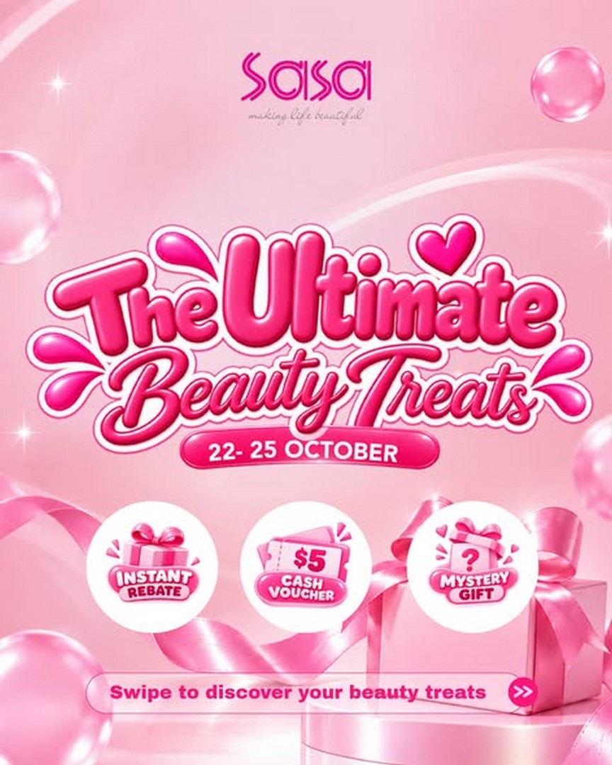 Sa-Sa-Singapore-Beauty-Shopping-Promotion 22–25 October 2026: Sa Sa Singapore Beauty Shopping Promotion – Get a $10 Instant Rebate, Free $5 Cash Voucher and Mystery Gift When Wearing Pink