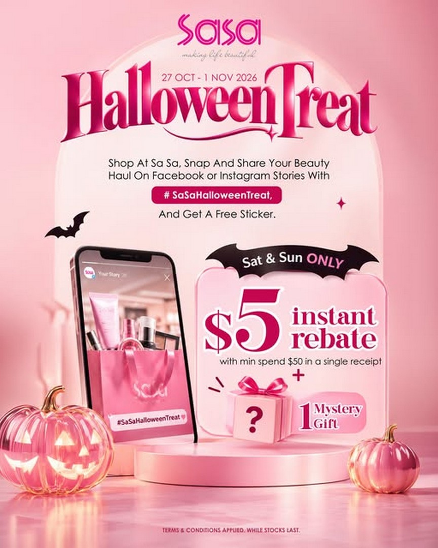 Sa-Sa-Singapore-Halloween-Promotion-–-Get-a-Free-Sticke 27 October–1 November 2026: Sa Sa Singapore Halloween Promotion – Get a Free Sticker, $5 Instant Rebate and Mystery Gift at Participating Stores