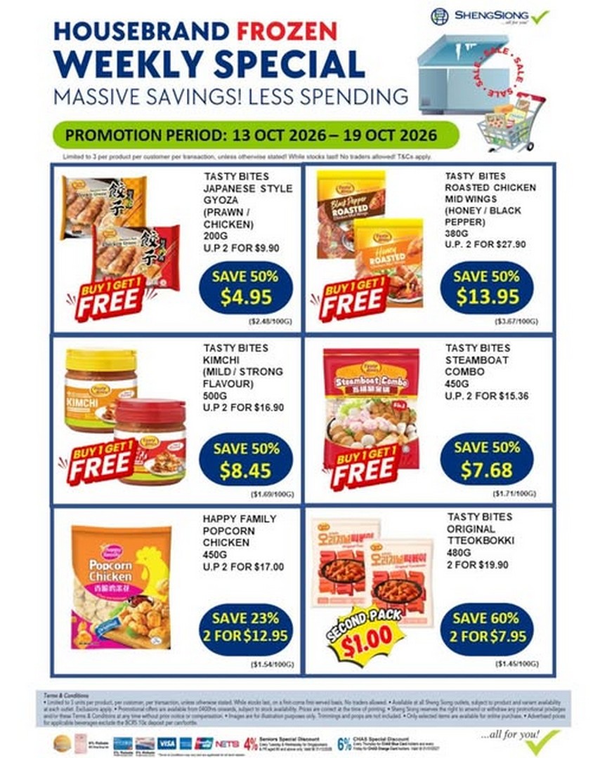 Sheng-Siong-Supermarket-Housebrand-Frozen-Special-Promotion 13-19 October 2026: Sheng Siong Supermarket: Housebrand Frozen Special Promotion at All Outlets in Singapore