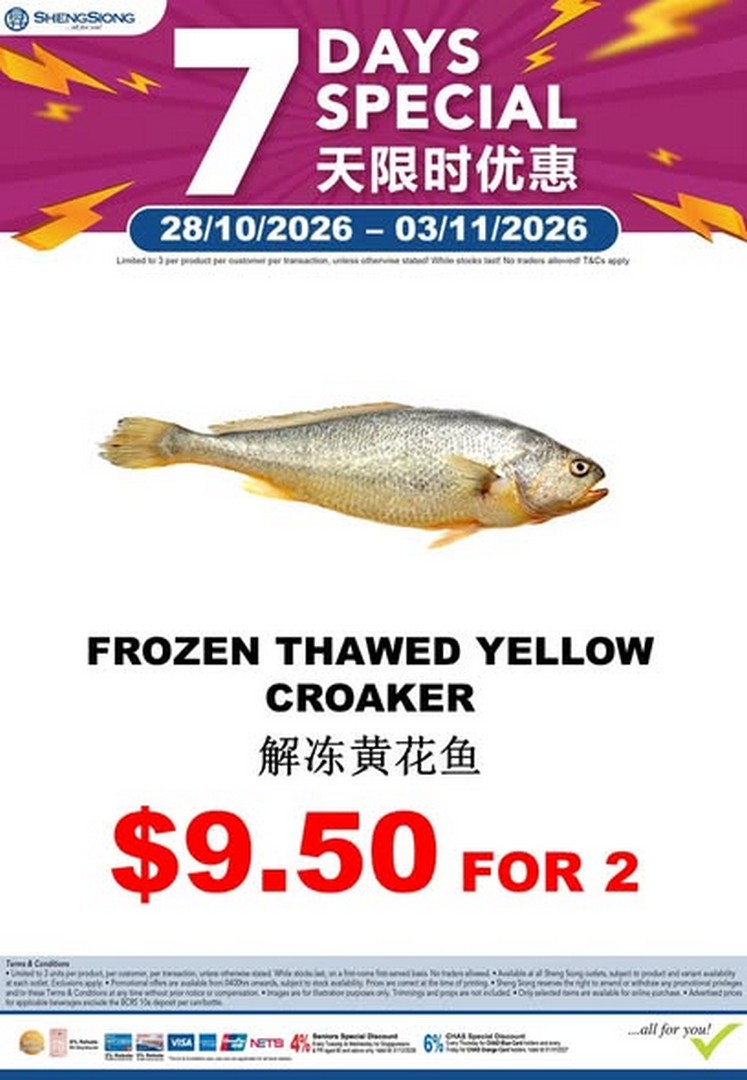 Sheng-Siong-Supermarket-Seafood-Promotion-–-Fresh-Seafood 28 October–3 November 2026: Sheng Siong Supermarket Seafood Promotion – Fresh Seafood Specials on Crabs and Squid Across Singapore, While Stocks Last