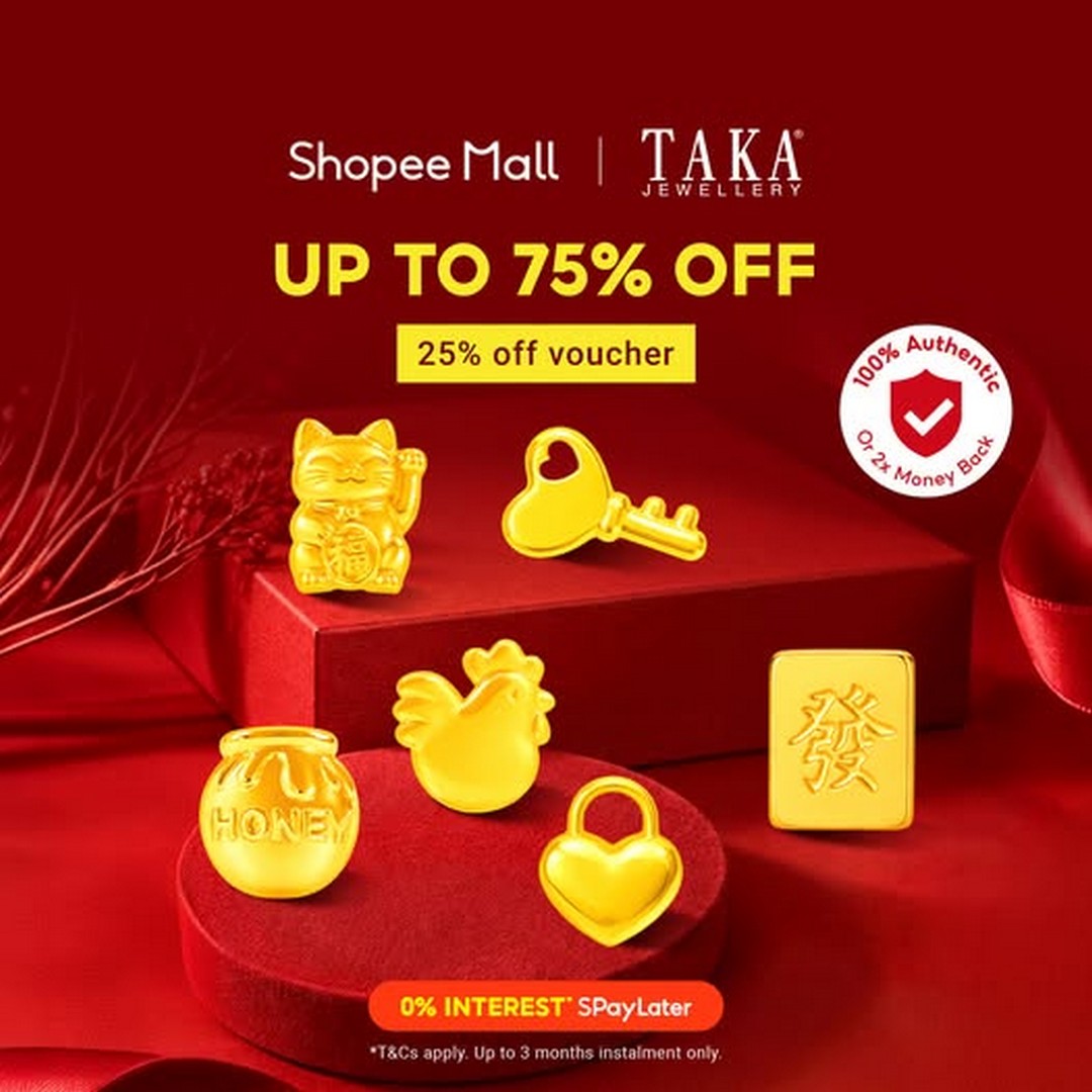 Shopee-Singapore-–-TAKA-Jewellery-Online-Promotion 19 October 2026 onwards: Shopee Singapore – TAKA Jewellery Online Promotion: Enjoy Up to 75% Off and an Extra 25% Off Voucher for Affordable Jewellery Deals