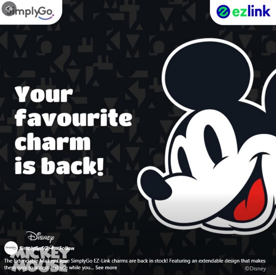 SimplyGo-Singapore-Extendable-Mickey-Glove-SimplyGo-EZ-Link 14 October 2026 onwards: SimplyGo Singapore: Extendable Mickey Glove SimplyGo EZ-Link Charm Returns at $29.90 – Where to Buy, Ticket Office Locations and Activation Guide