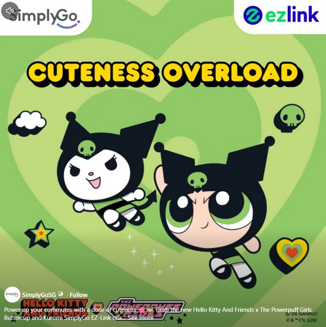 SimplyGo-Singapore-Hello-Kitty-and-Friends-x-The-Powerpuff-Girls 16 October 2026 onwards: SimplyGo Singapore: Hello Kitty and Friends x The Powerpuff Girls Buttercup and Kuromi SimplyGo EZ-Link Charms for $14.90 – Cute Travel Accessories for Singapore Commuters