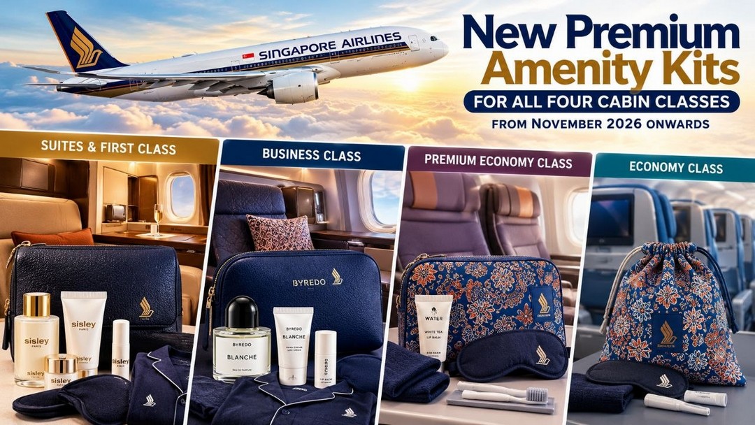 Singapore-Airlines-Launches-New-Premium-Amenity-Kits 1 November 2026 onwards: Singapore Airlines Launches New Premium Amenity Kits, Luxury Skincare and Sleeper Suits Across All Four Cabin Classes