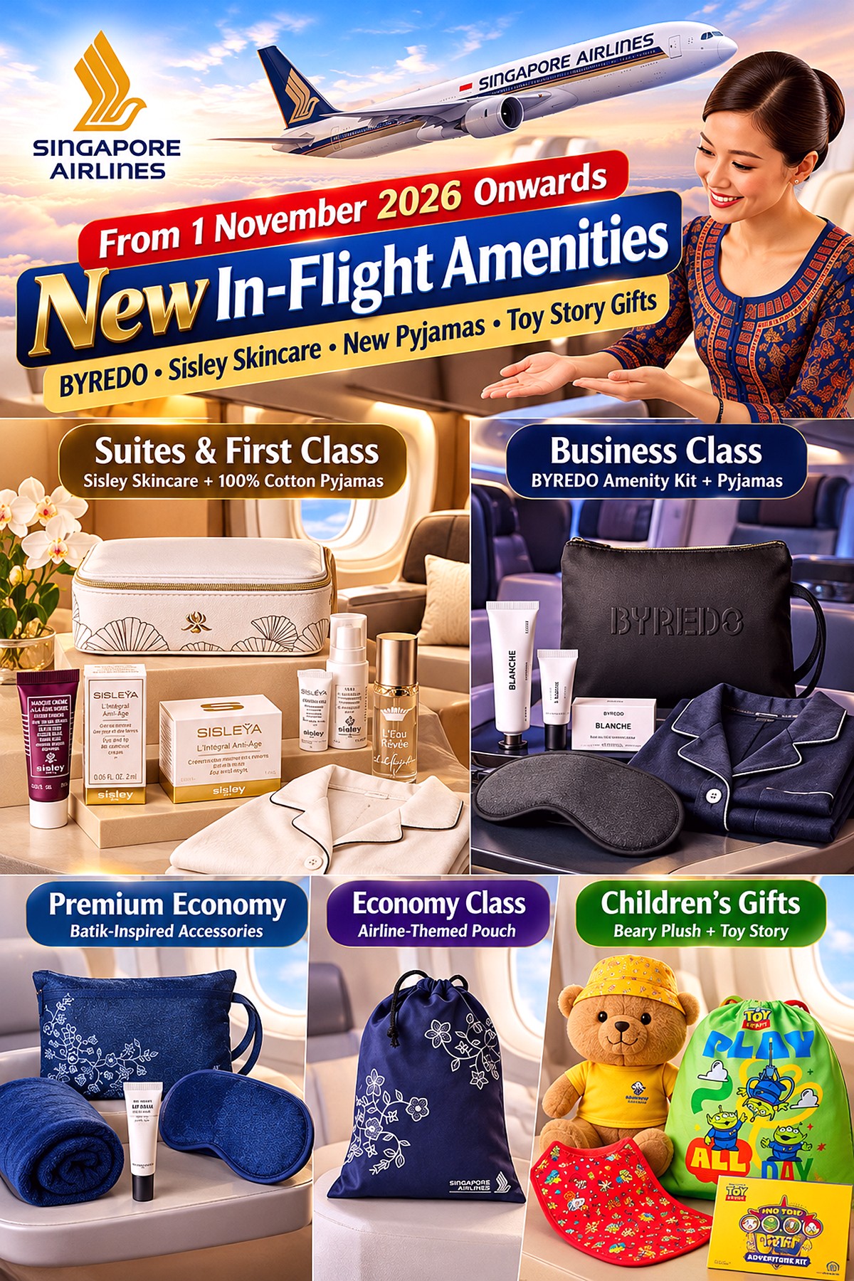 Singapore-Airlines_-New-In-Flight-Amenities-1 From 1 November 2026 Onwards: Singapore Airlines New In-Flight Amenities with BYREDO, Sisley Skincare and Toy Story Gifts