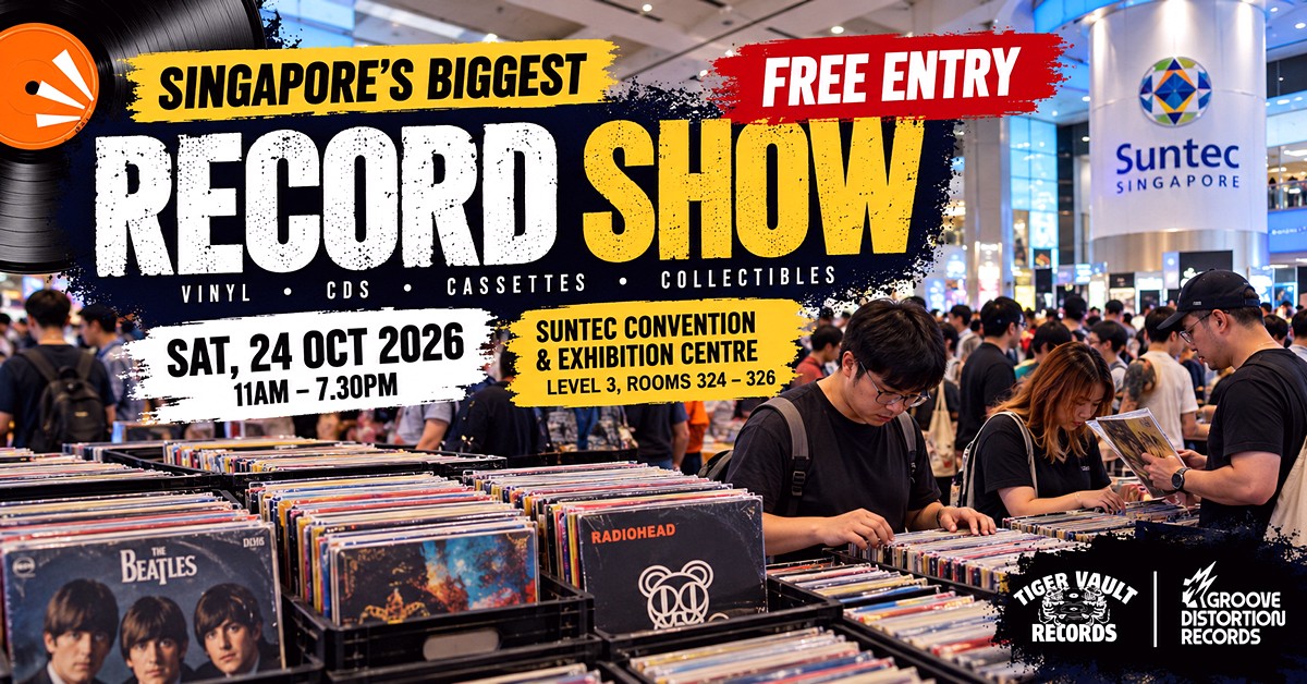 Singapore-Record-Show-at-Suntec 24 Oct 2026: Tiger Vault Records Singapore Record Show Returns with Rare Vinyl Finds, CD Bargains